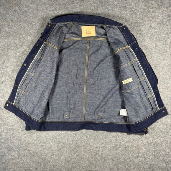 Japan Blue Jeans Type 1 Selvedge Denim Jacket Indigo Made in Japan 38 Buckleback - Picture 6 of 16